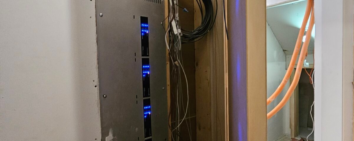 Access control panel wiring during a professional Toronto installation