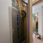 Access control panel wiring during a professional Toronto installation