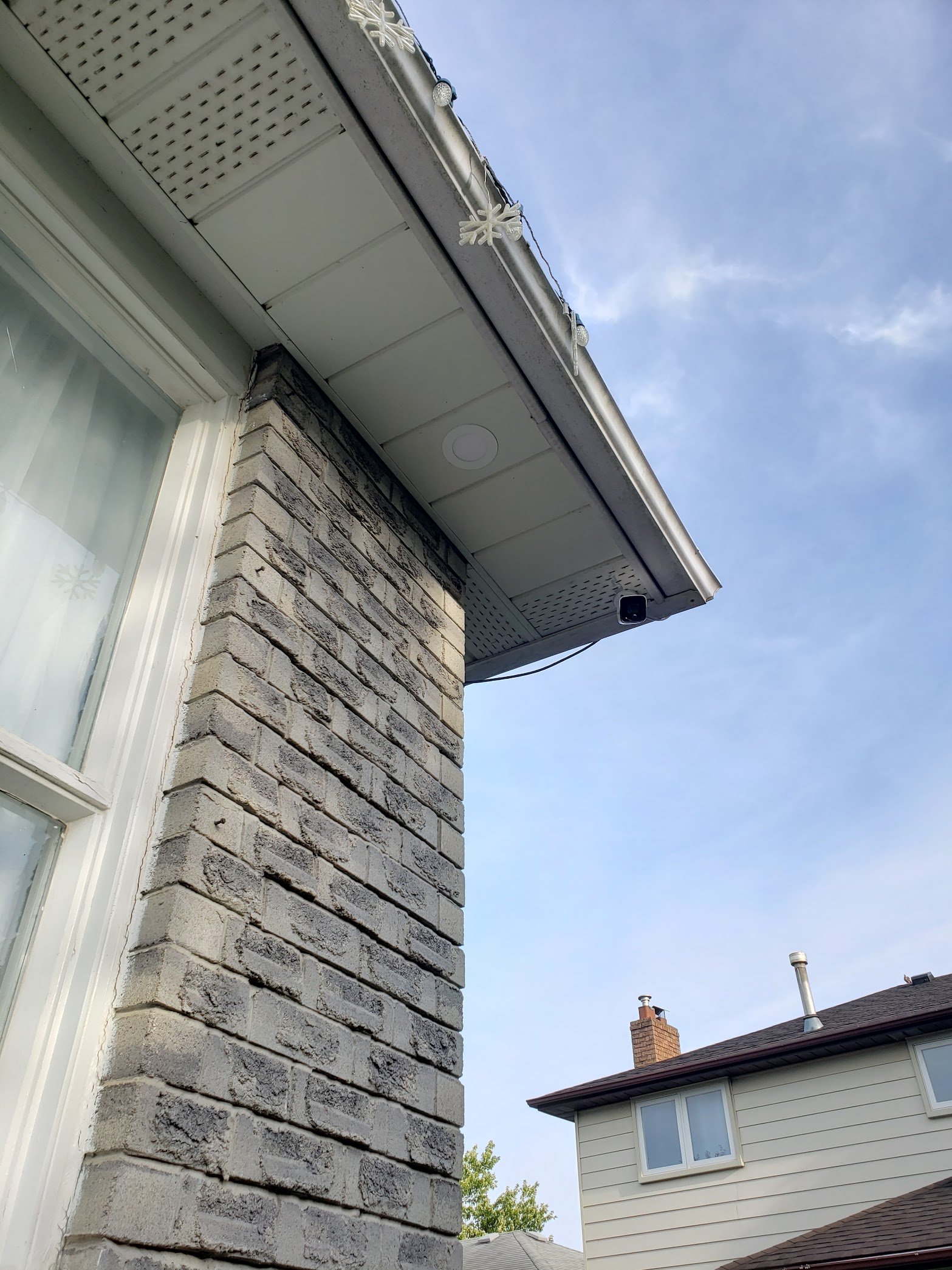 Exterior security camera installed on a Toronto property