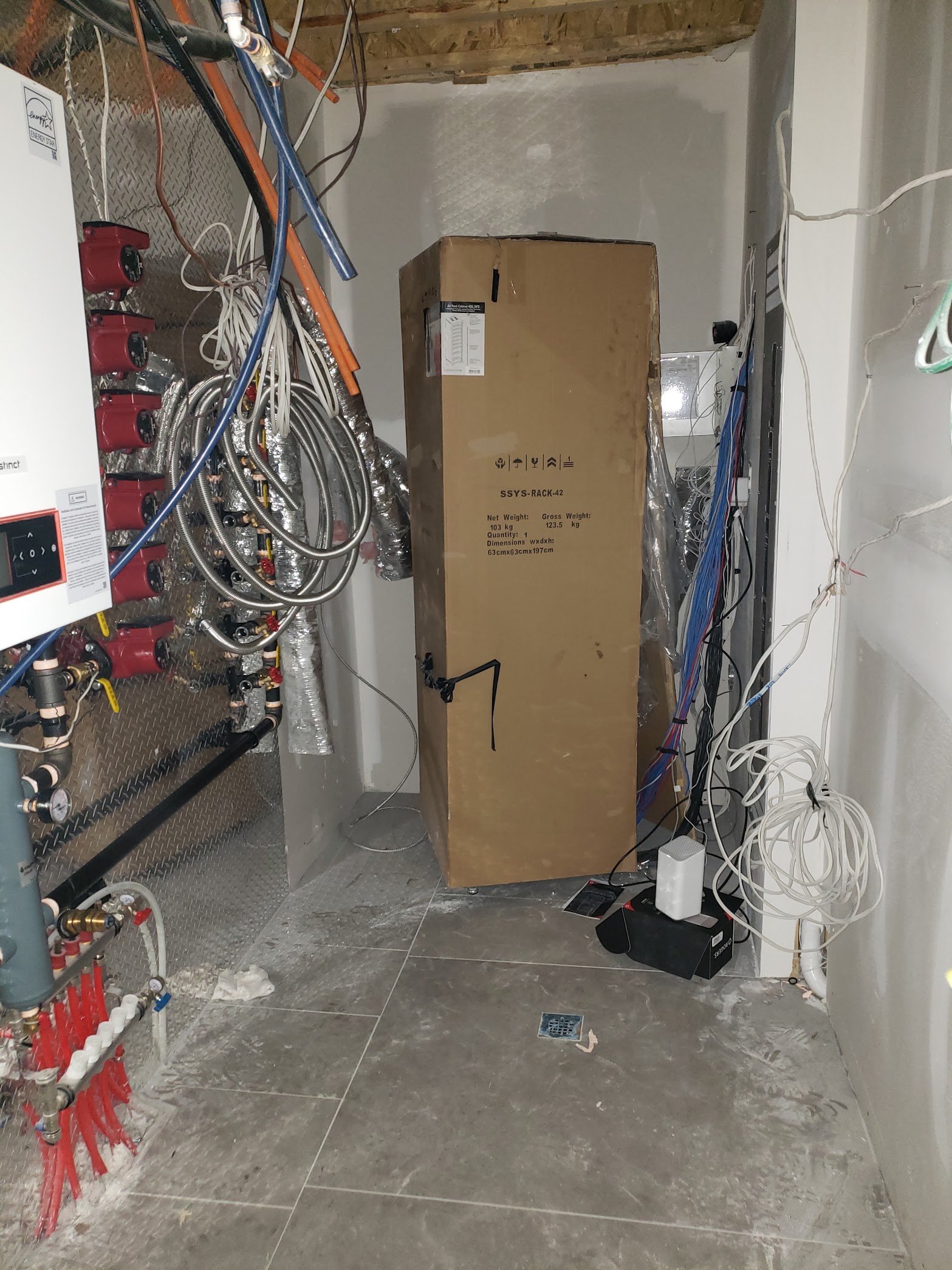 Professionally organized smart home control rack